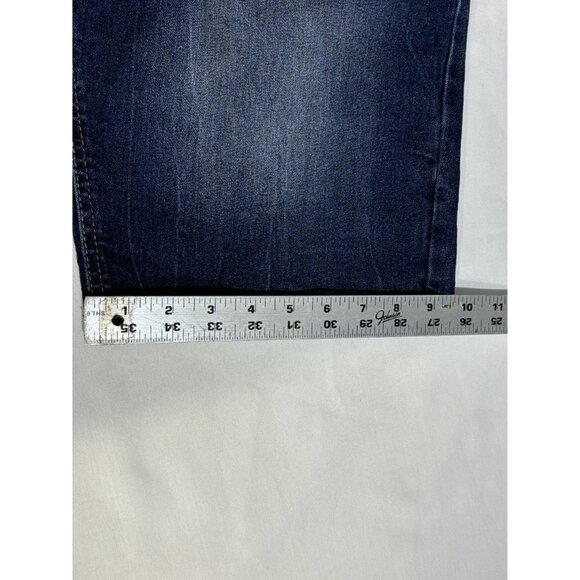 Buffalo David Bitton Evan-X Basic Denim Shorts Mens W36 Jorts Stretch Whiskering - Picture 10 of 11